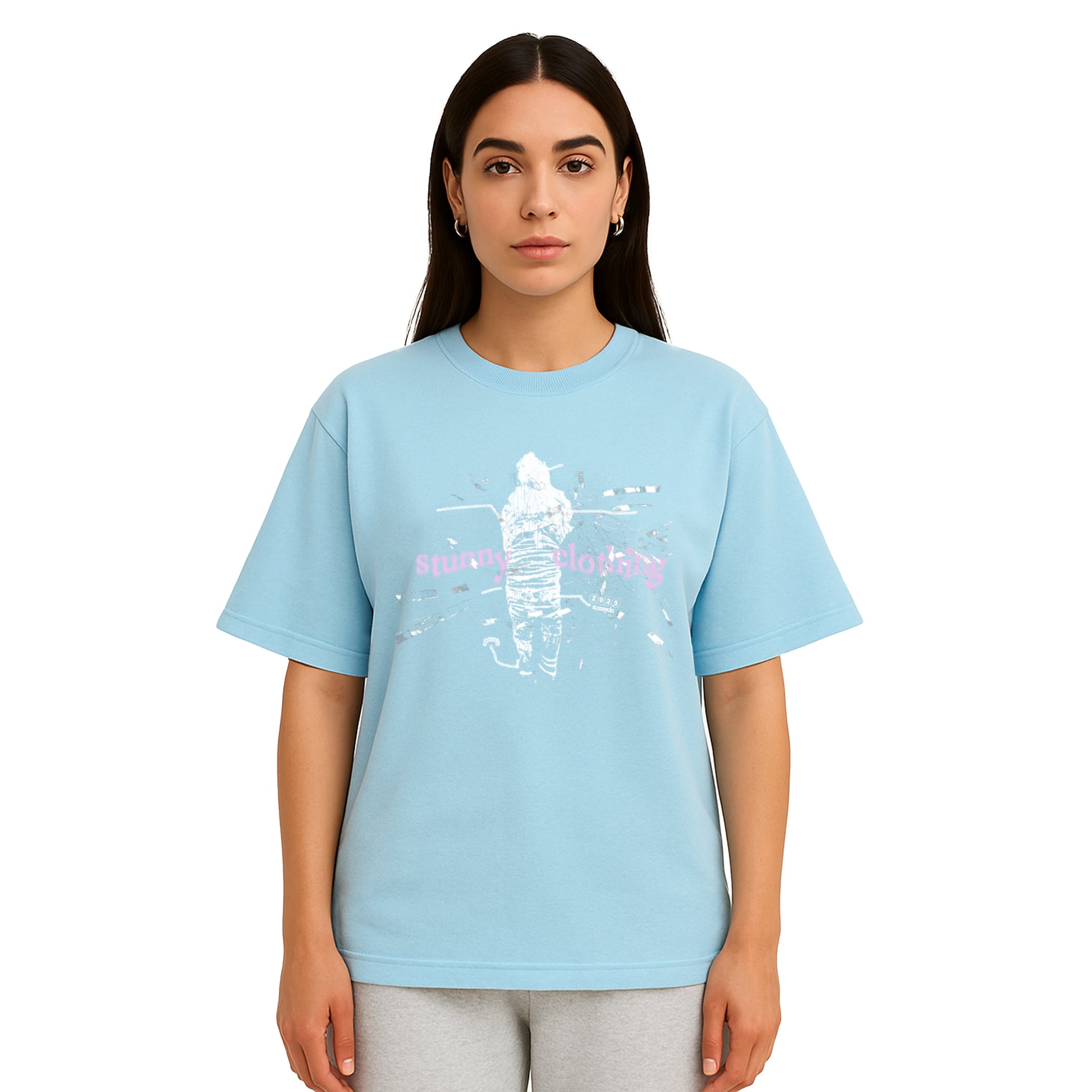 MAN TSHIRT BLACK N CYAN