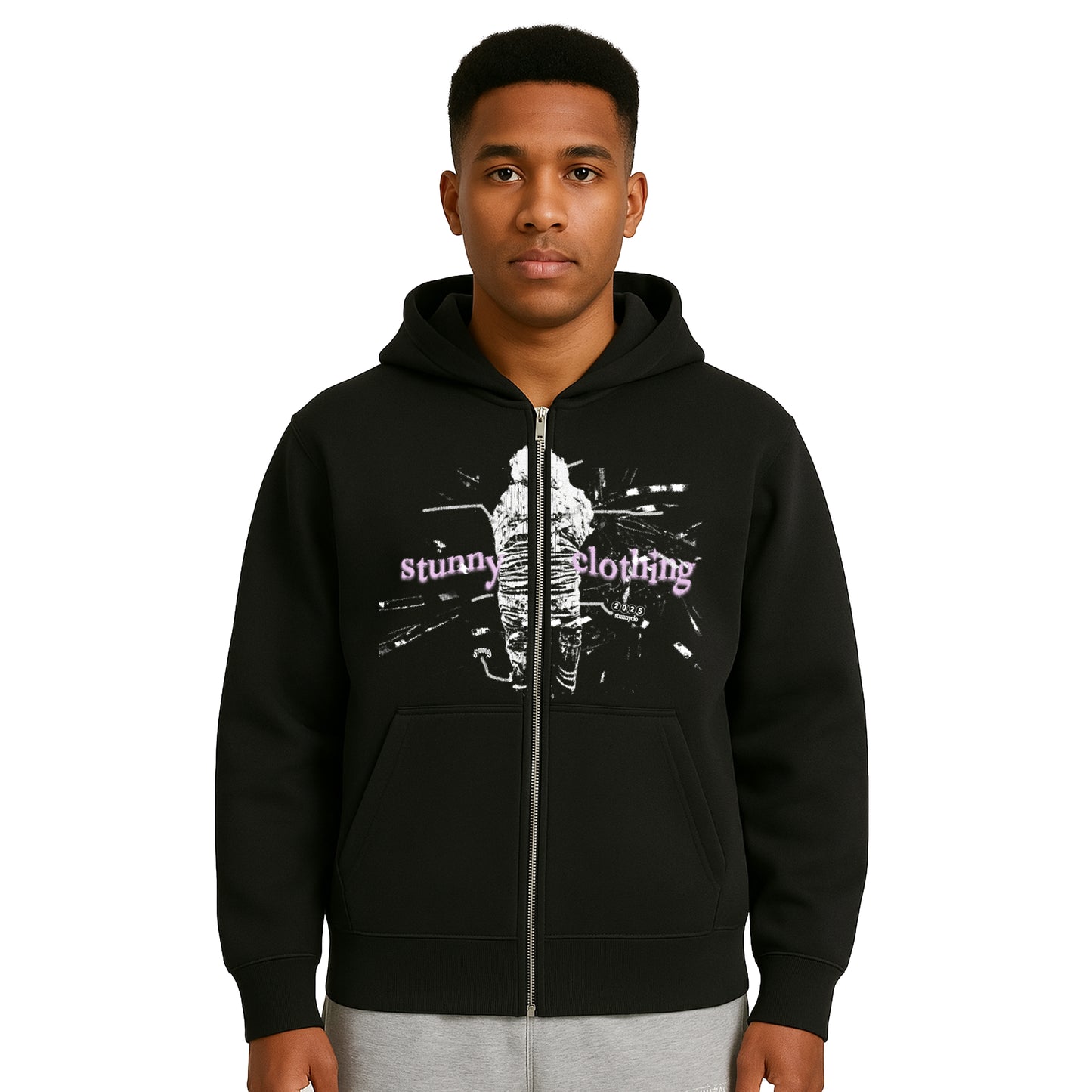 Herren Oversize Zipper Hoodie ZIPPER MAN