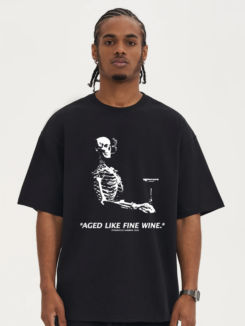 AGED LIKE FINE WINE TEE BLACK