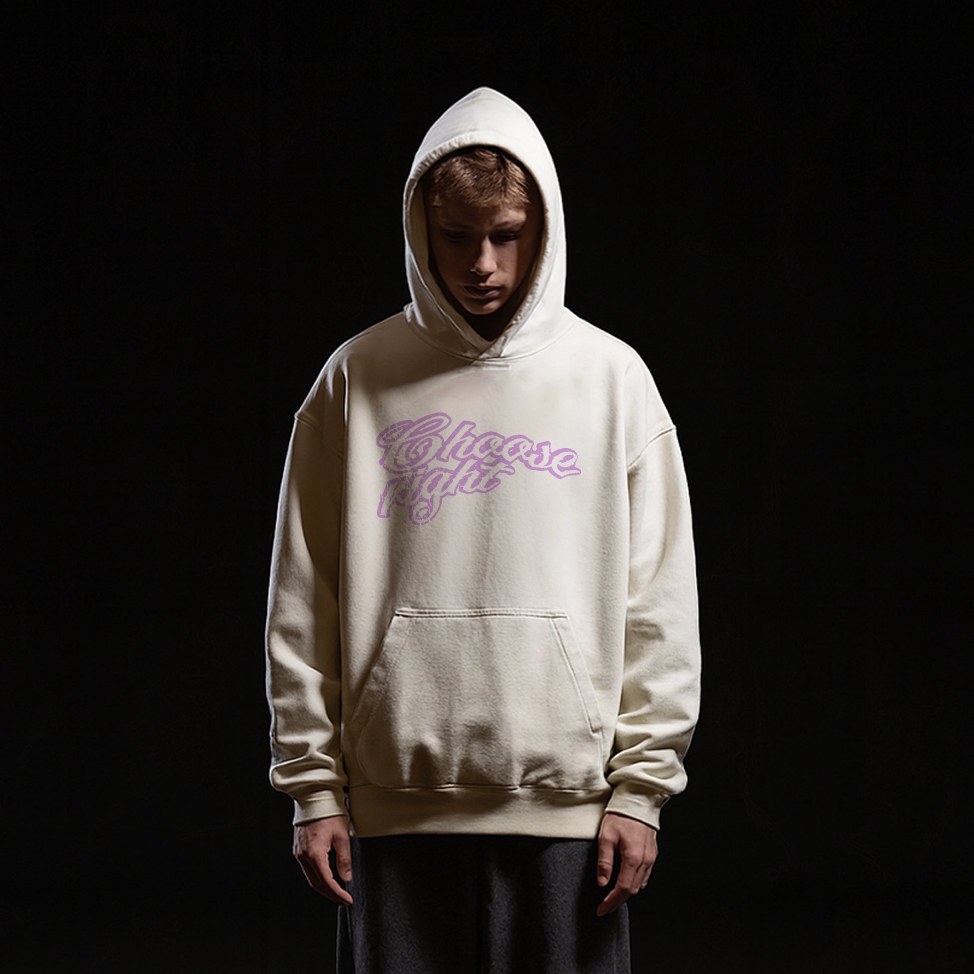 CHOOSE RIGHT BLACK PURPLE HOODIE