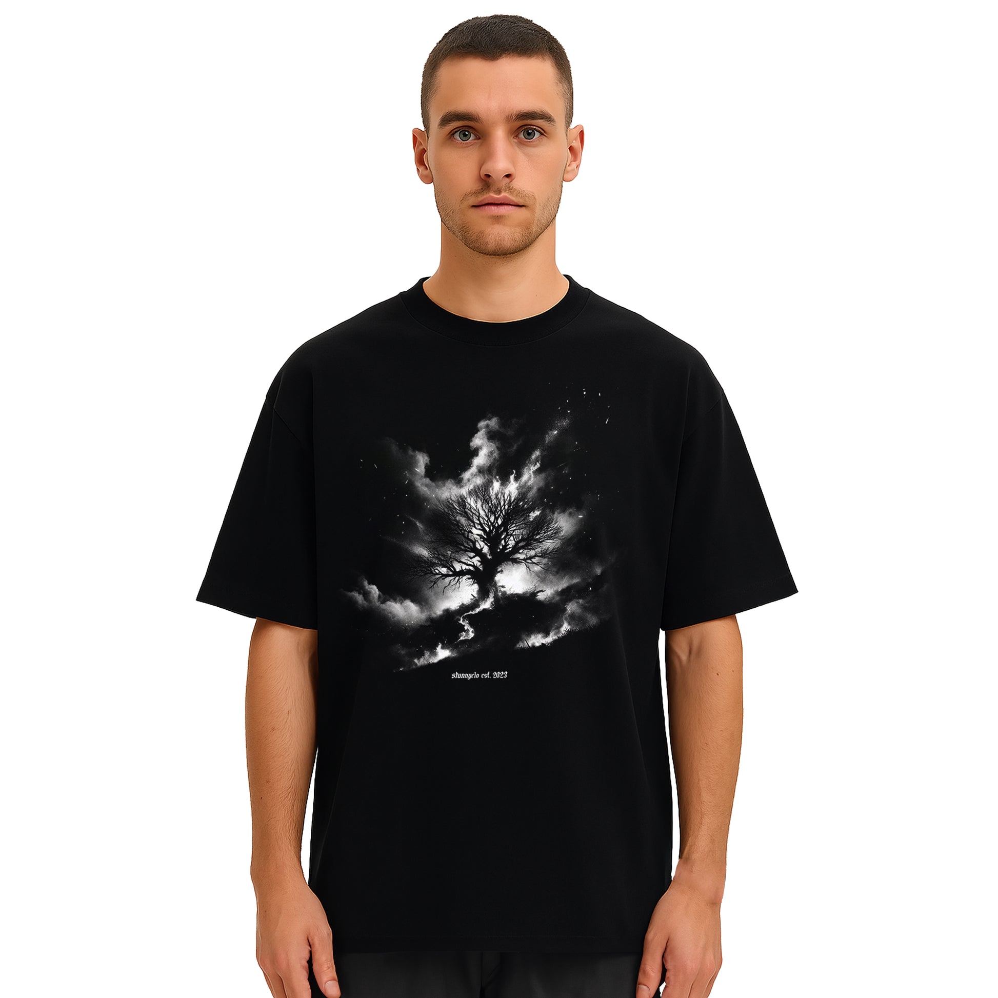 BURNING TREE T-SHIRT BLACK