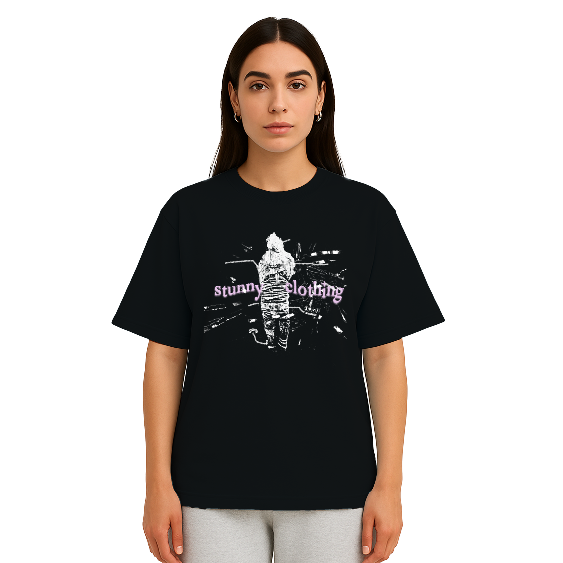 MAN TSHIRT BLACK N CYAN