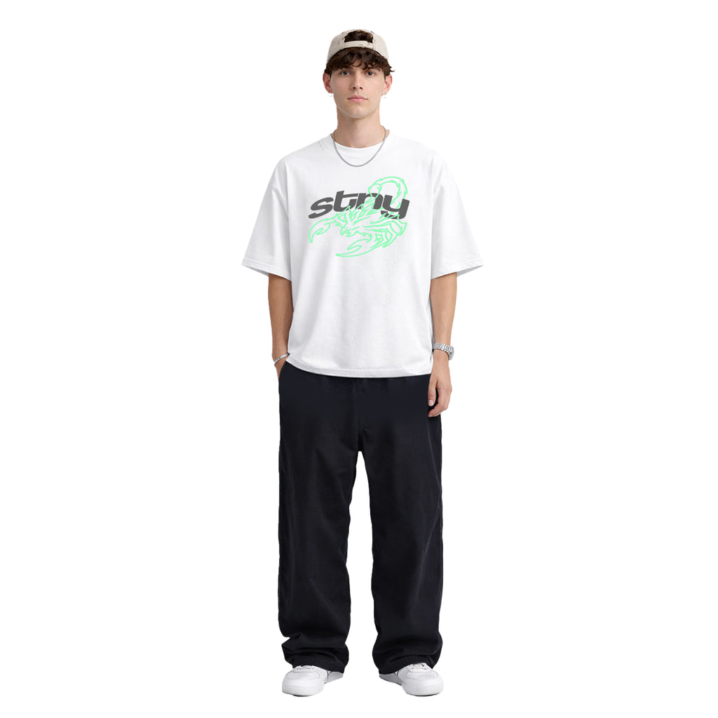 SCORPIO DESIGN T-SHIRT GREEN PRINT