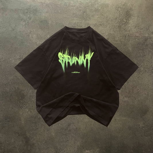 GREEN FLAMES TSHIRT SHIRT TEE STUNNY