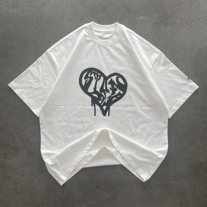 STUNNY HEART TEE TSHIRT SHIRT 305 GSM