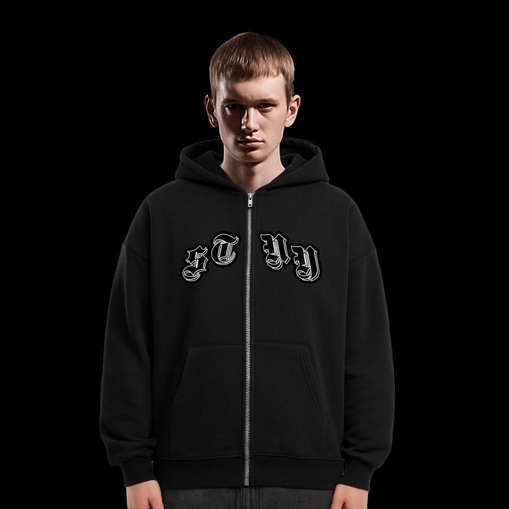 STNY BASIC DESIGN ZIP-HOODIE