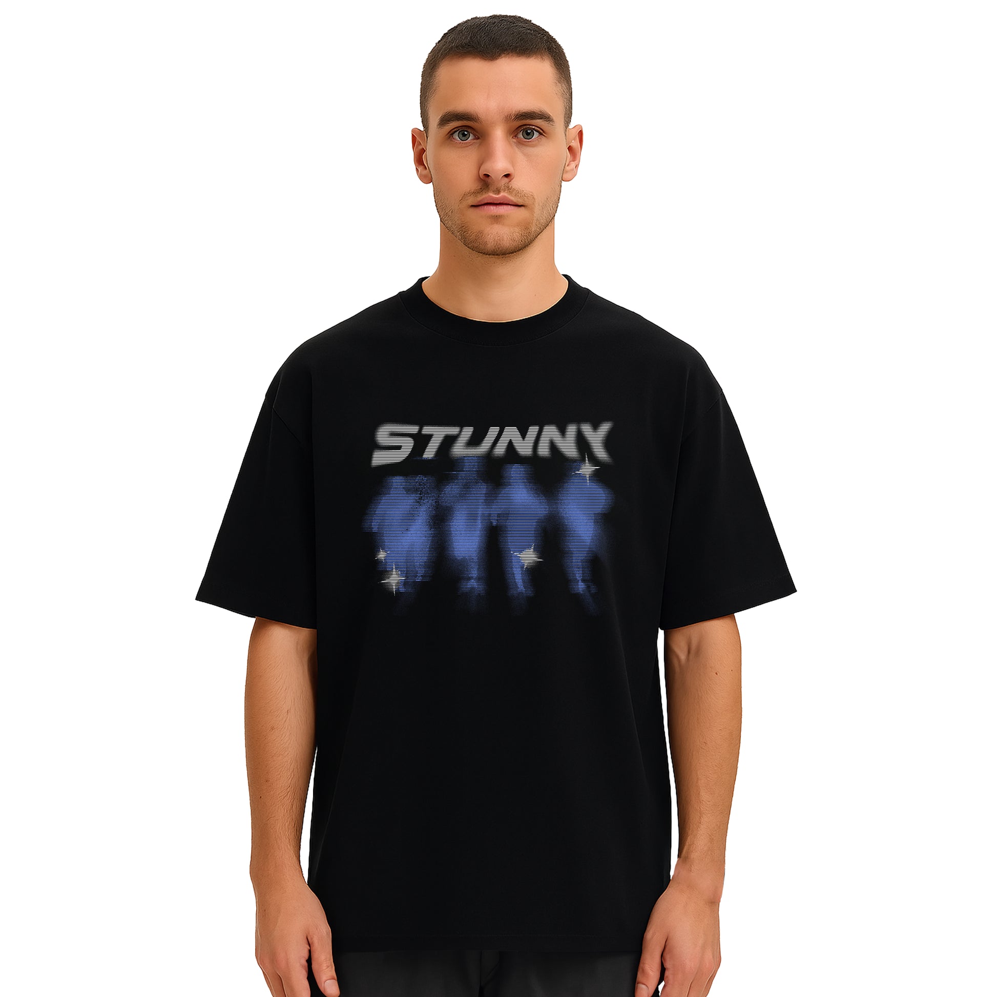 RUN TEE BLUE SILVER